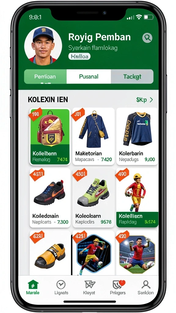 Screenshot menampilkan antarmuka menu yang menarik.
