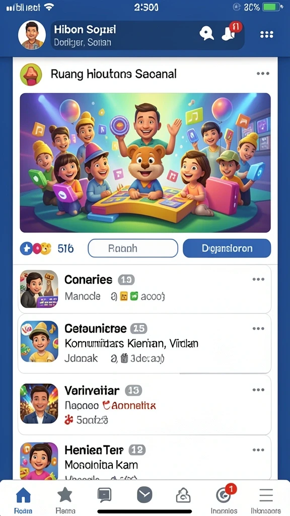 Fitur sosial yang memungkinkan interaksi antar pemain.