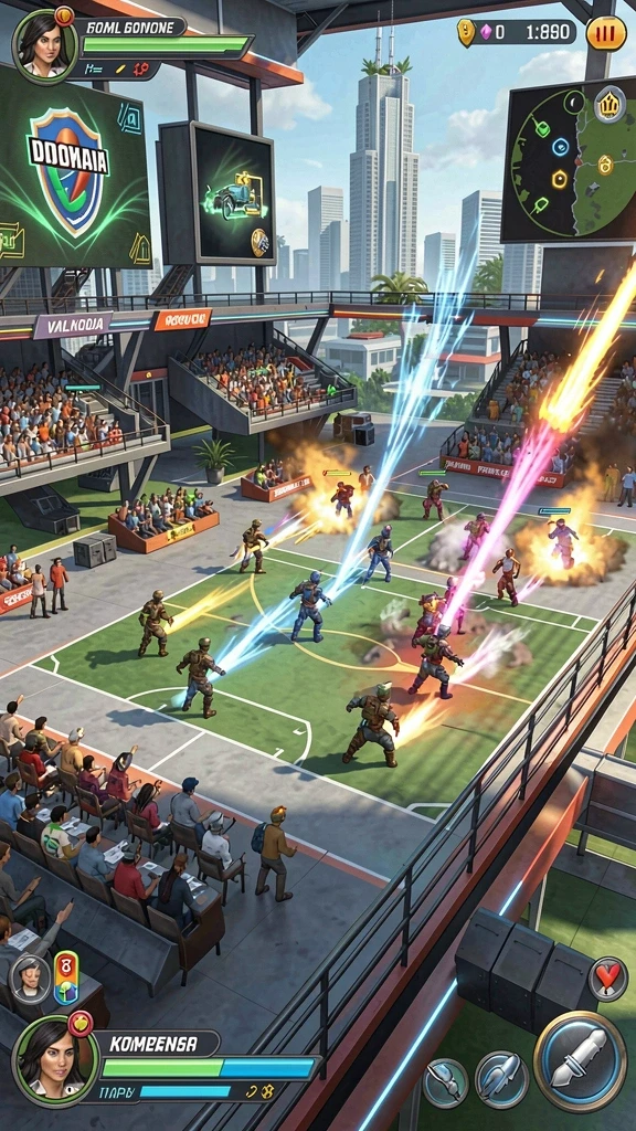 Tangkapan layar dari mode multiplayer yang kompetitif.
