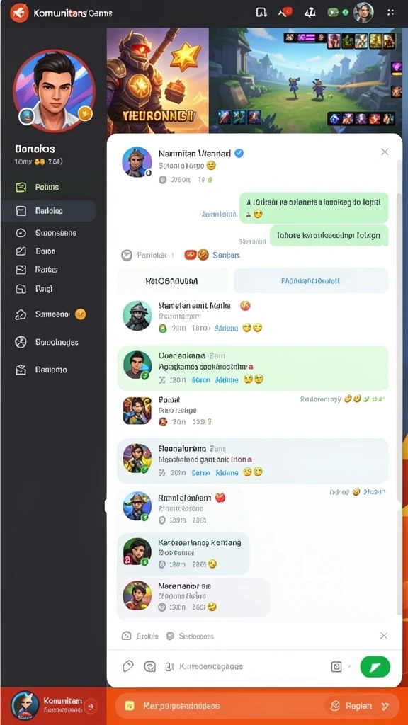 Pemandangan dunia fantasi yang memukau dan berwarna-warni.