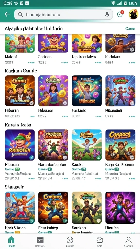 Kegiatan bermain bersama teman di dalam game.