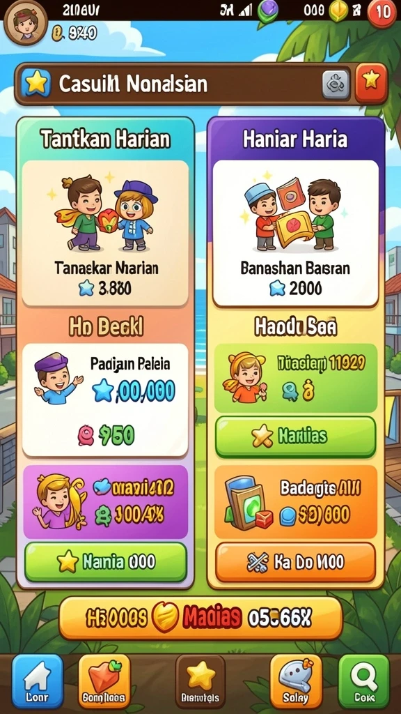 Pemandangan indah yang menambah pengalaman bermain.
