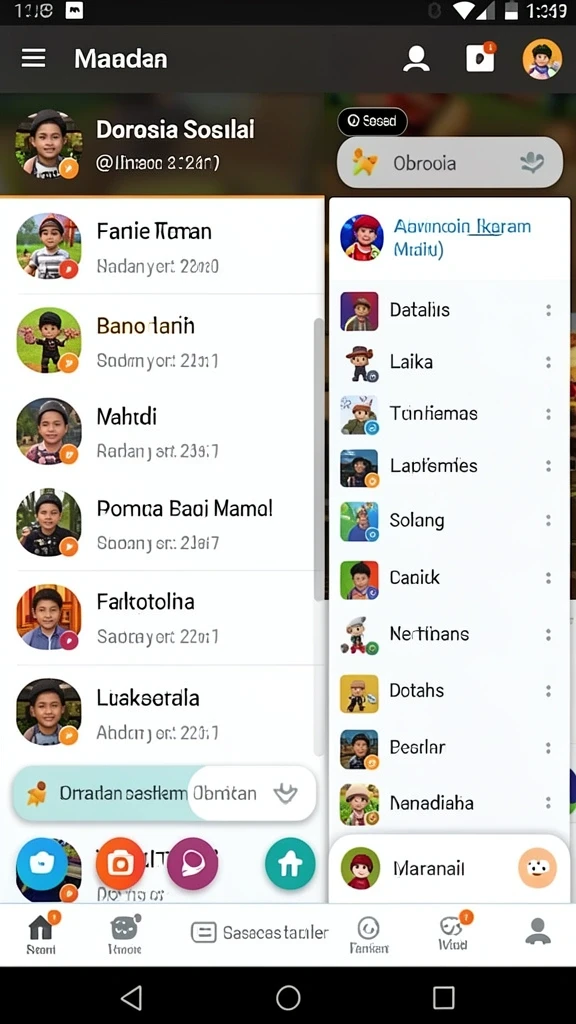 Momen seru saat pertarungan dengan musuh.