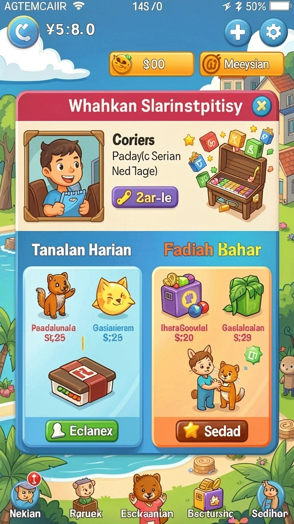 Tangkapan layar menunjukkan level yang penuh warna dan detail.